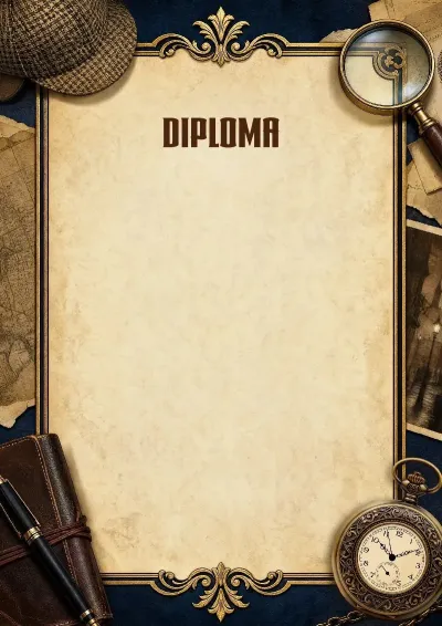 Diploma template «Mysteries of Investigation»
