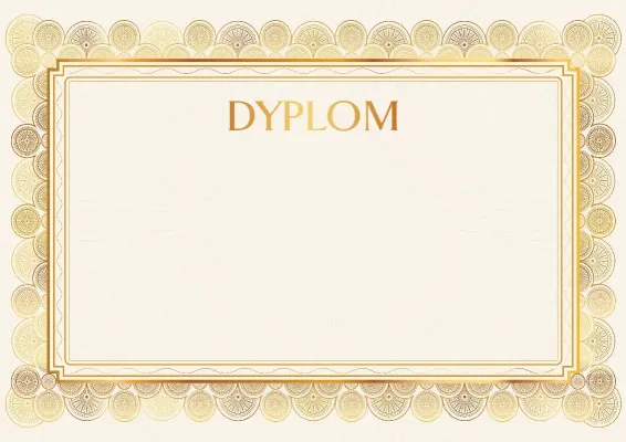 Szablon dyplomu «Złoty blask»