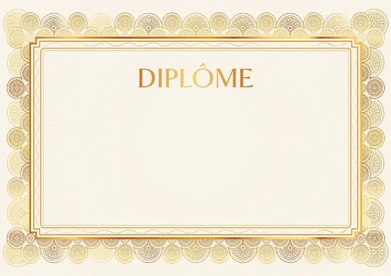 Modèle de diplôme « Éclat doré »