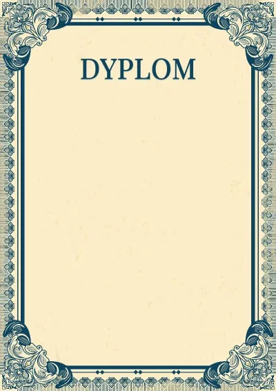 Szablon artystycznego dyplomu „Imperium”