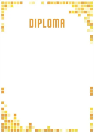 Artistic diploma template «Sun Mosaic»