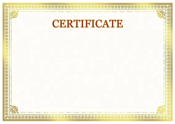 Artistic certificate template 'Sunshine'