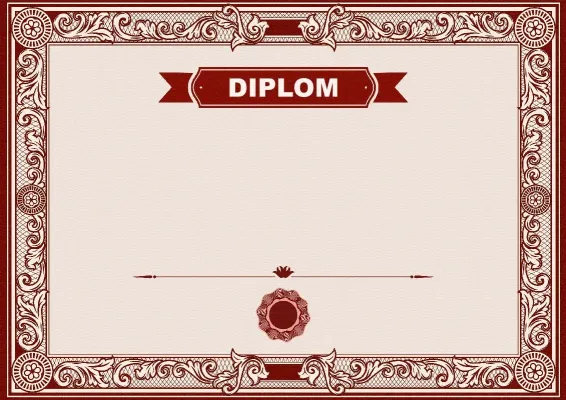 Diplom-Vorlage „Silhouette der Kunst“