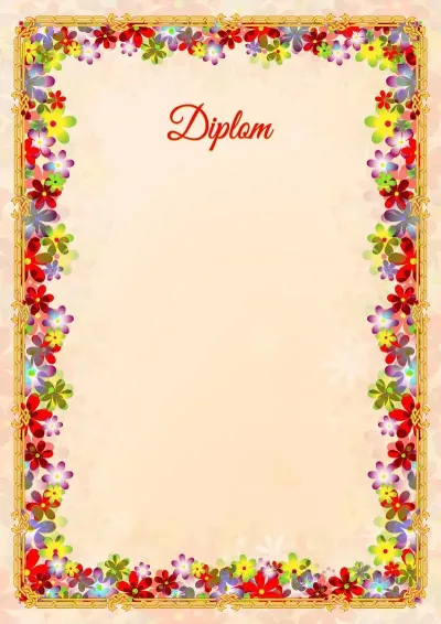 Vorlage Diplom „Frühlingsblumen“