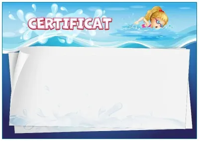 Modèle de certificat pour enfants «Ma piscine»