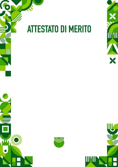 Modello di attestato «Algoritmo Smeraldo»