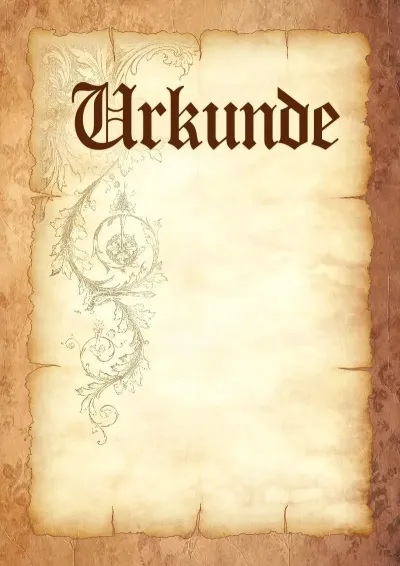 Kunstvorlage Urkunde „Pergamentstärke“