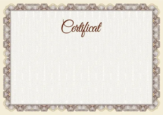 Șablon de certificat festiv „Platină nobilă”