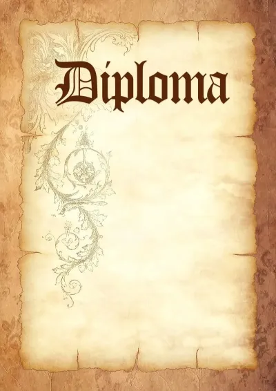 Modello artistico per diploma «Resistenza della pergamena»