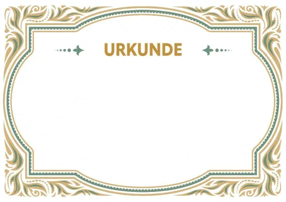 Feierliche Urkunden-Vorlage «Prächtiges Muster»