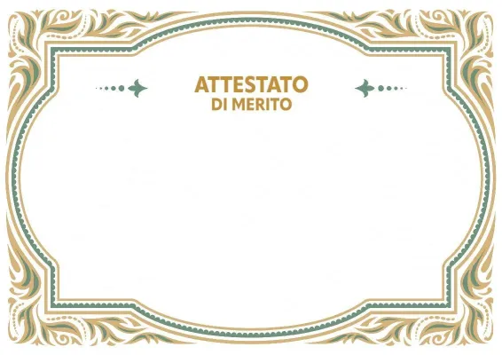Modello di attestato solenne «Motivo lussuoso»