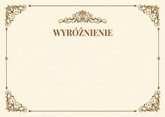 Szablon uroczystego wyróżnienia „Kamień milowy”