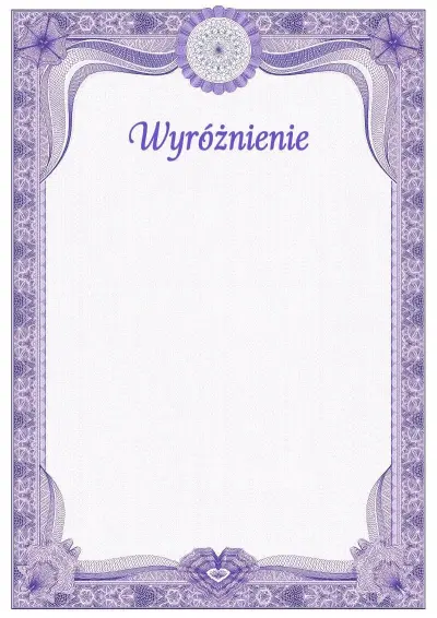 Szablon uroczystego wyróżnienia nr 2