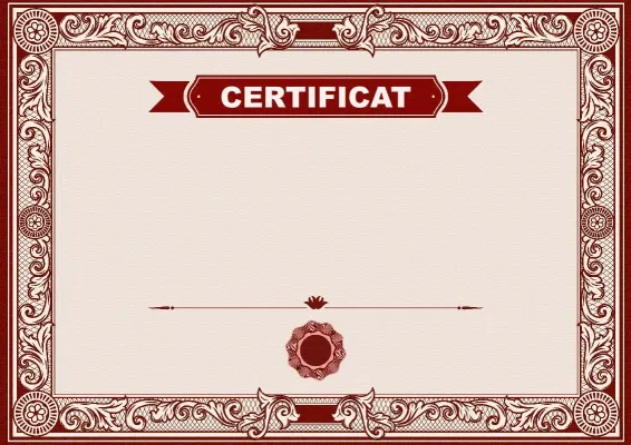Modèle de certificat « Silhouette de l'art »