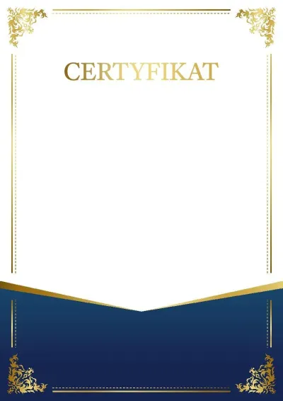Szablon uroczystego certyfikatu «Urok wzoru»