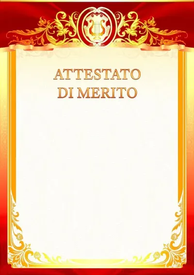 Modello di attestato musicale «Sotto l'ispirazione della musa»