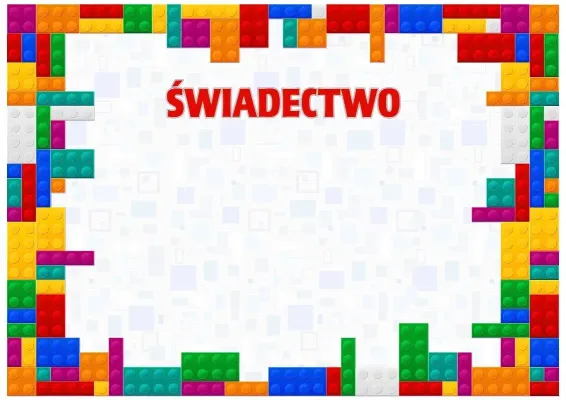 Szablon dziecięcego świadectwa «Kolory dzieciństwa»
