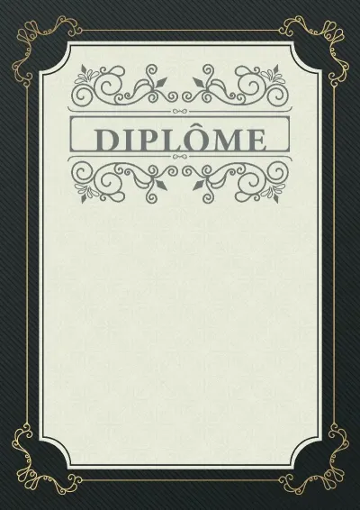Modèle de diplôme solennel «Fugue»