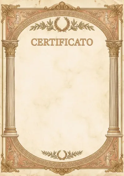 Modello di certificato scolastico «Olimpo»