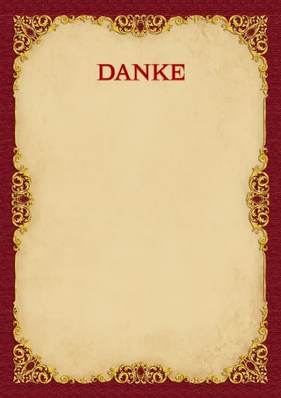 Dankschreibenvorlage «Vintage Gold»