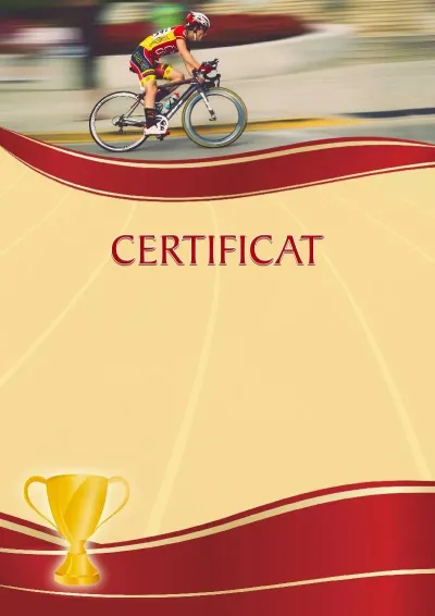 Modèle de certificat sportif «Cyclisme»