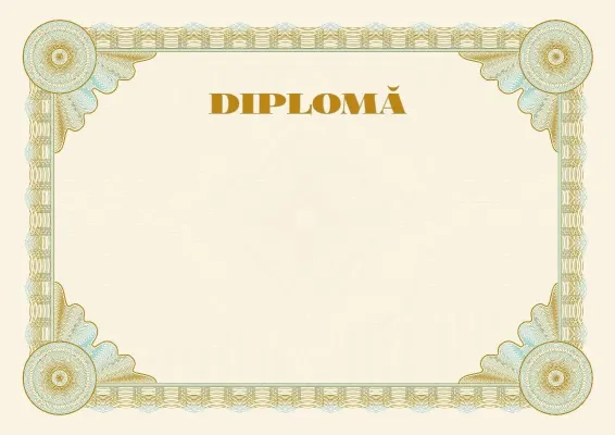 Șablon de diplomă festivă „Etalon”