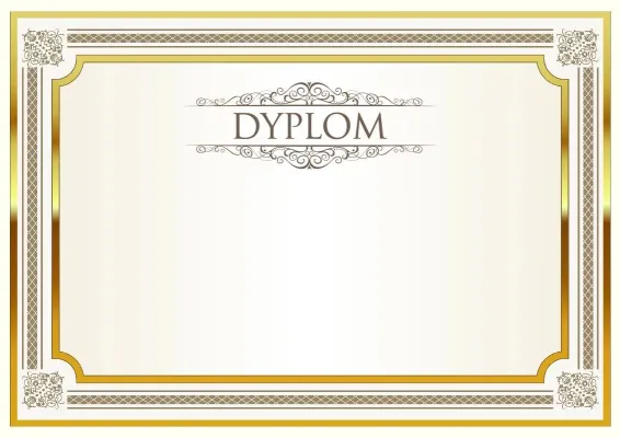 Szablon uroczystego dyplomu «Blask»