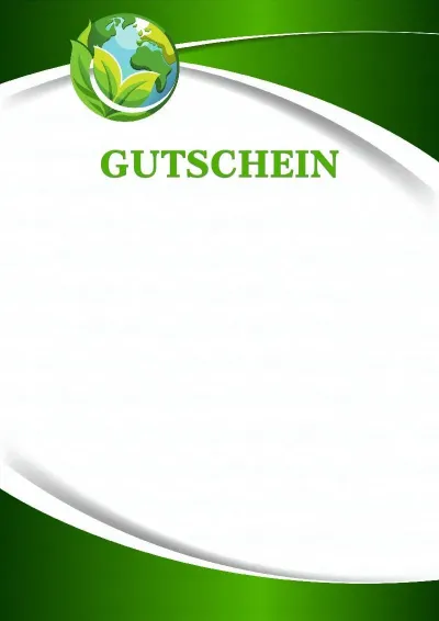Gutschein-Vorlage „Grüner Planet“