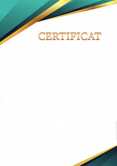 Șablon de certificat solemn „Fațete de safir”