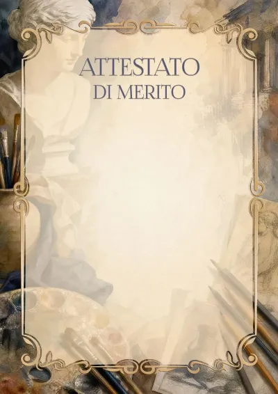 Modello di attestato «Ispirazione classica»