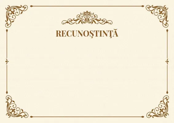 Șablon de recunoștință festivă „Reper”