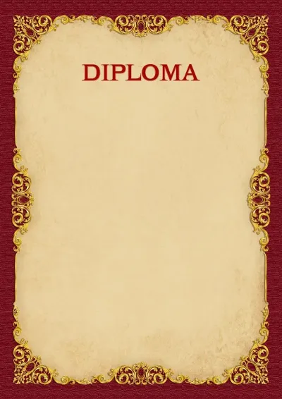 'Vintage Gold' Diploma Template