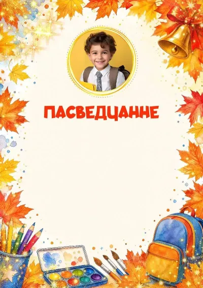 Шаблон пасведчання «Школьныя вяршыні»