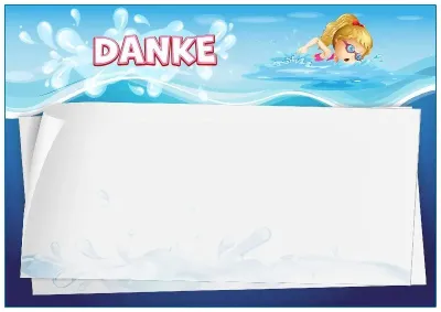 Kindervorlage für ein Dankschreiben «Mein Schwimmbad»