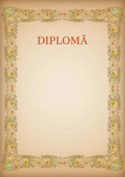 Șablon artistic pentru diplomă „Modele”