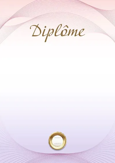 Modèle de diplôme solennel « Aube »