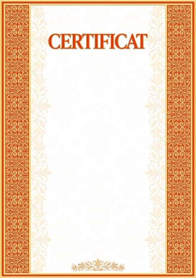 Modèle de certificat artistique «Papyrus»