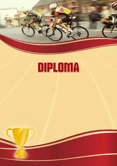 Modello di diploma sportivo «Gara ciclistica»