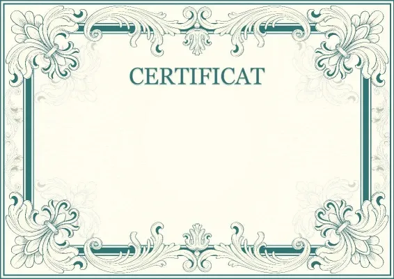 Model de certificat artistic „Ornamentul succesului”