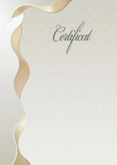Modèle de certificat artistique «Crème brûlée»