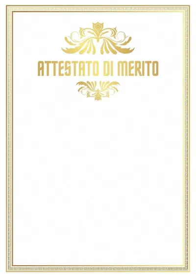 Modello di attestato «Standard d'Oro»