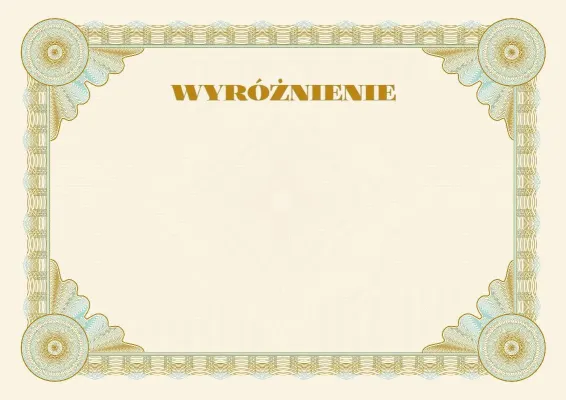 Szablon uroczystego wyróżnienia „Etalon”
