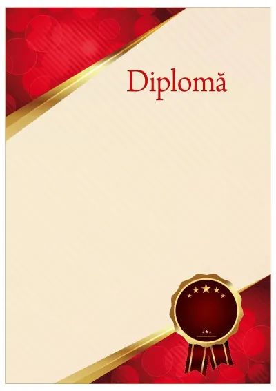 Șablon de diplomă solemnă „Strălucirea rubinului”