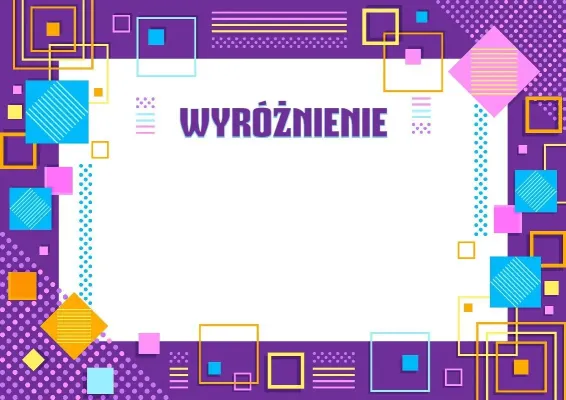Szablon wyróżnienia «Geometria talentu»
