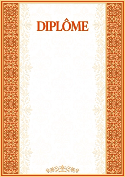 Modèle de diplôme artistique «Papyrus»