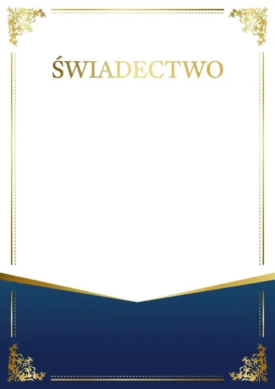 Szablon uroczystego świadectwa «Urok wzoru»