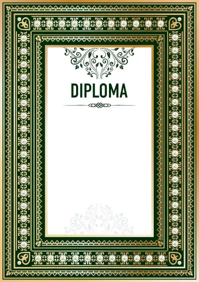 Formal Diploma Template 'Renaissance'