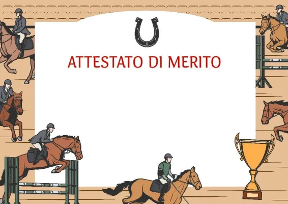 Modello di attestato «Sport equestri»