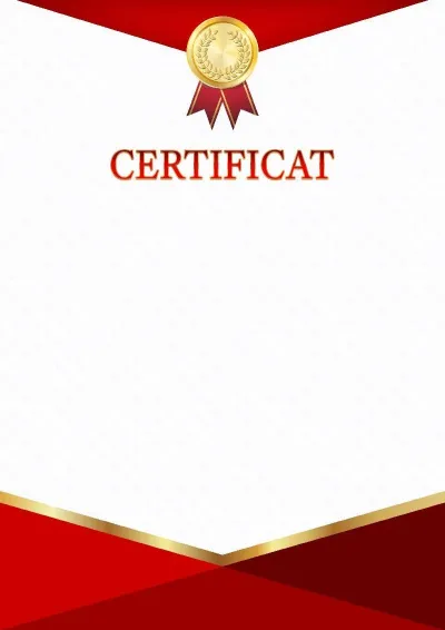 Șablon de certificat festiv „Triumf Roșu-Auriu”