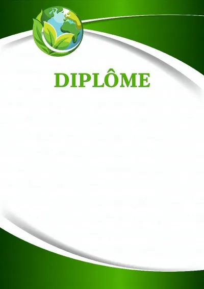 Modèle de diplôme « Planète verte »